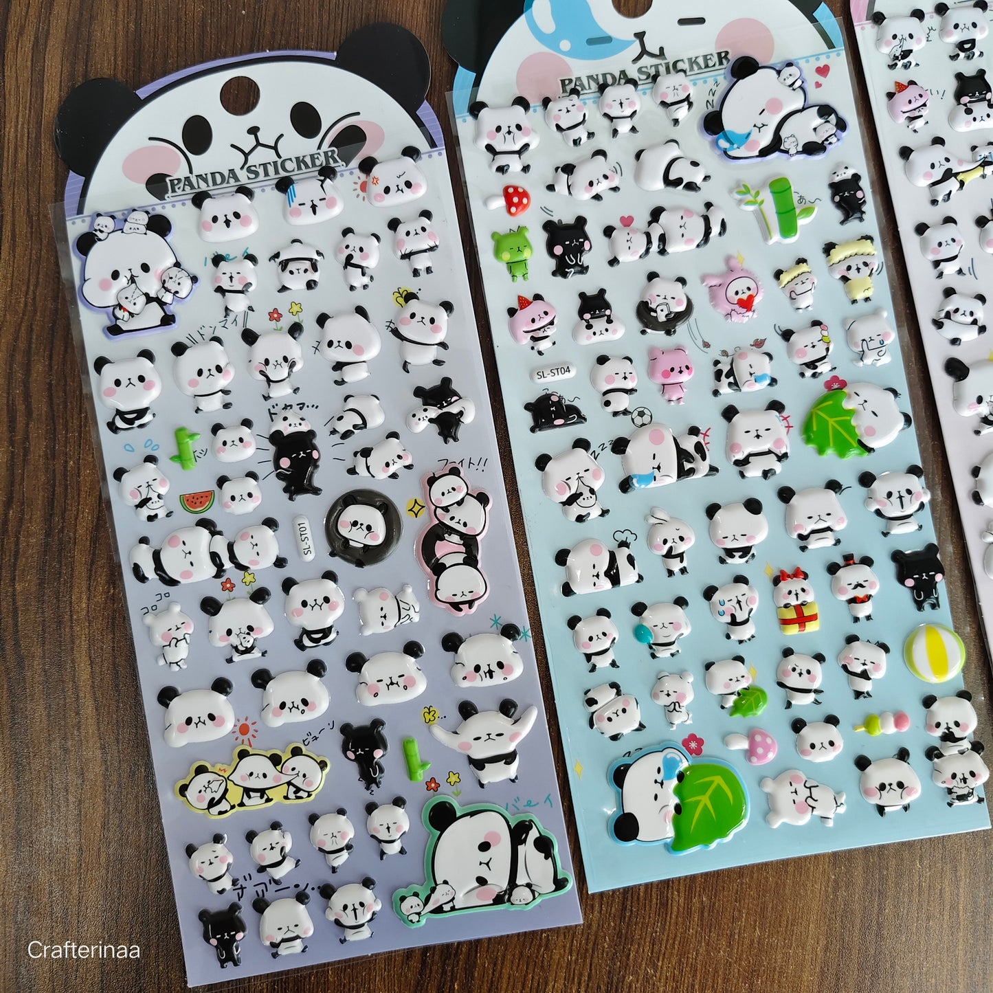 Cute panda stickers | 3d panda stickers
