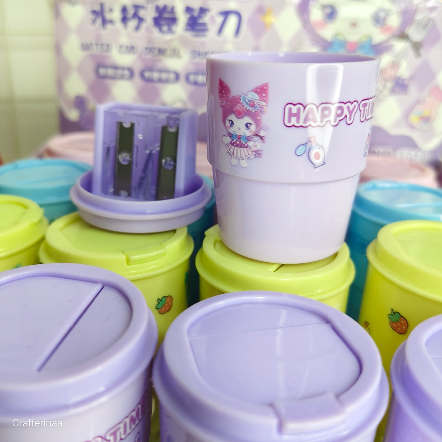Kawaii sharpener| kids kawaii sharpener| Sanrio Mini Sipper Style Sharpeners