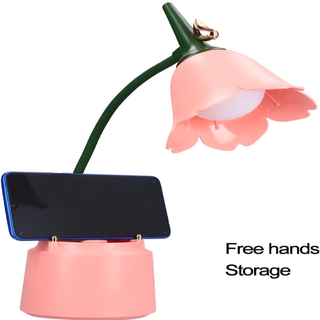 Tulip premium quality lamp| flower led desk lamp with chargeable with pen holder