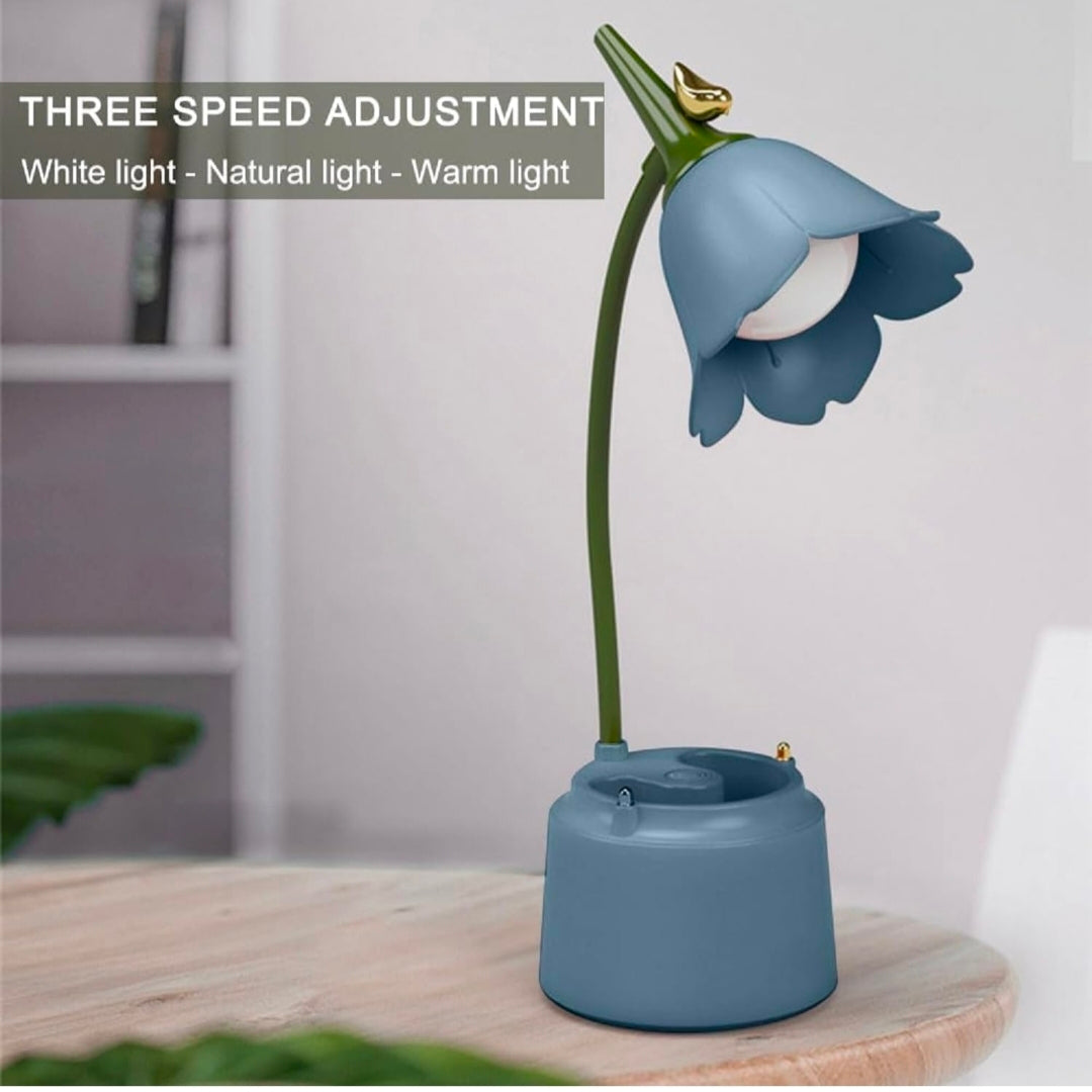 Tulip premium quality lamp| flower led desk lamp with chargeable with pen holder