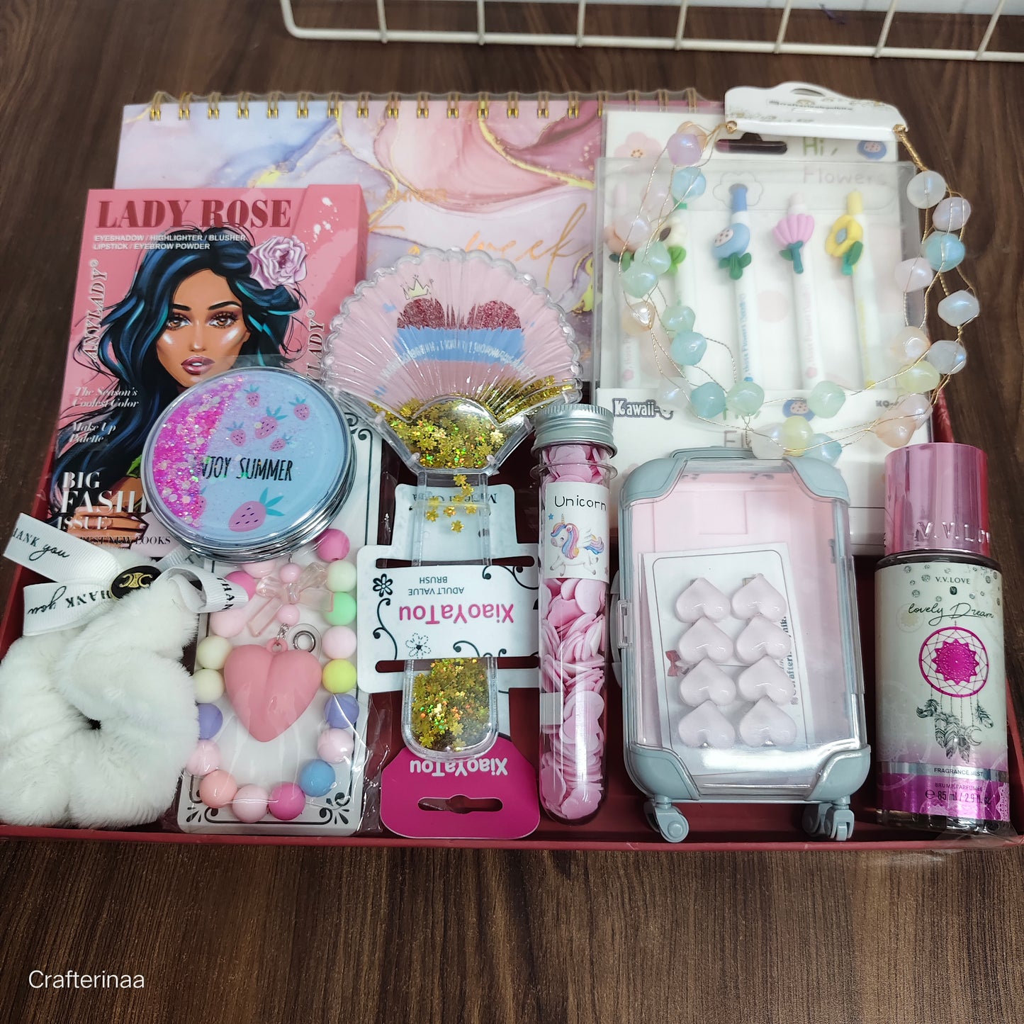 Sweet sixteen hamper filled with quirky Stationery and useful accessories