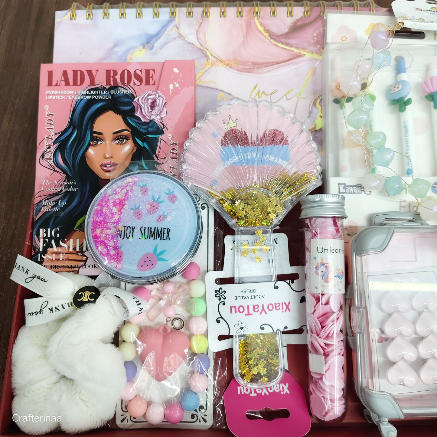 Sweet sixteen hamper filled with quirky Stationery and useful accessories