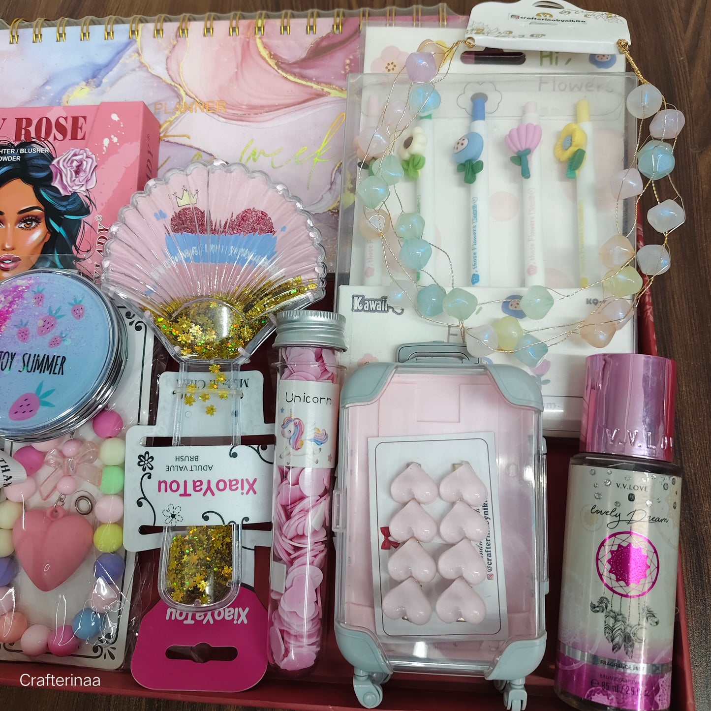 Sweet sixteen hamper filled with quirky Stationery and useful accessories