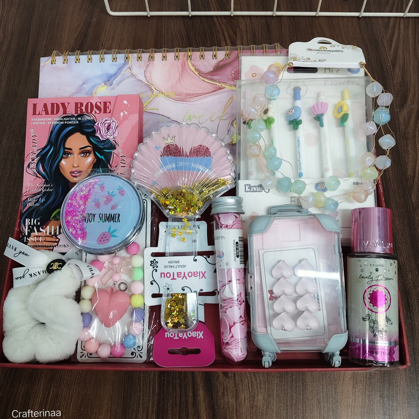 Sweet sixteen hamper filled with quirky Stationery and useful accessories