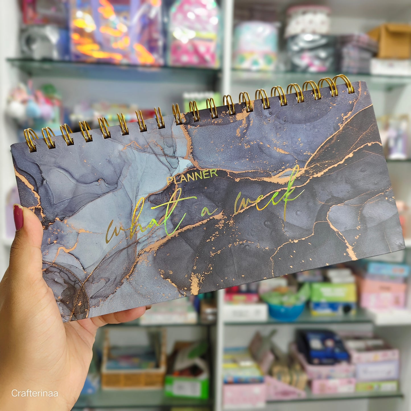 What a week marble print planner