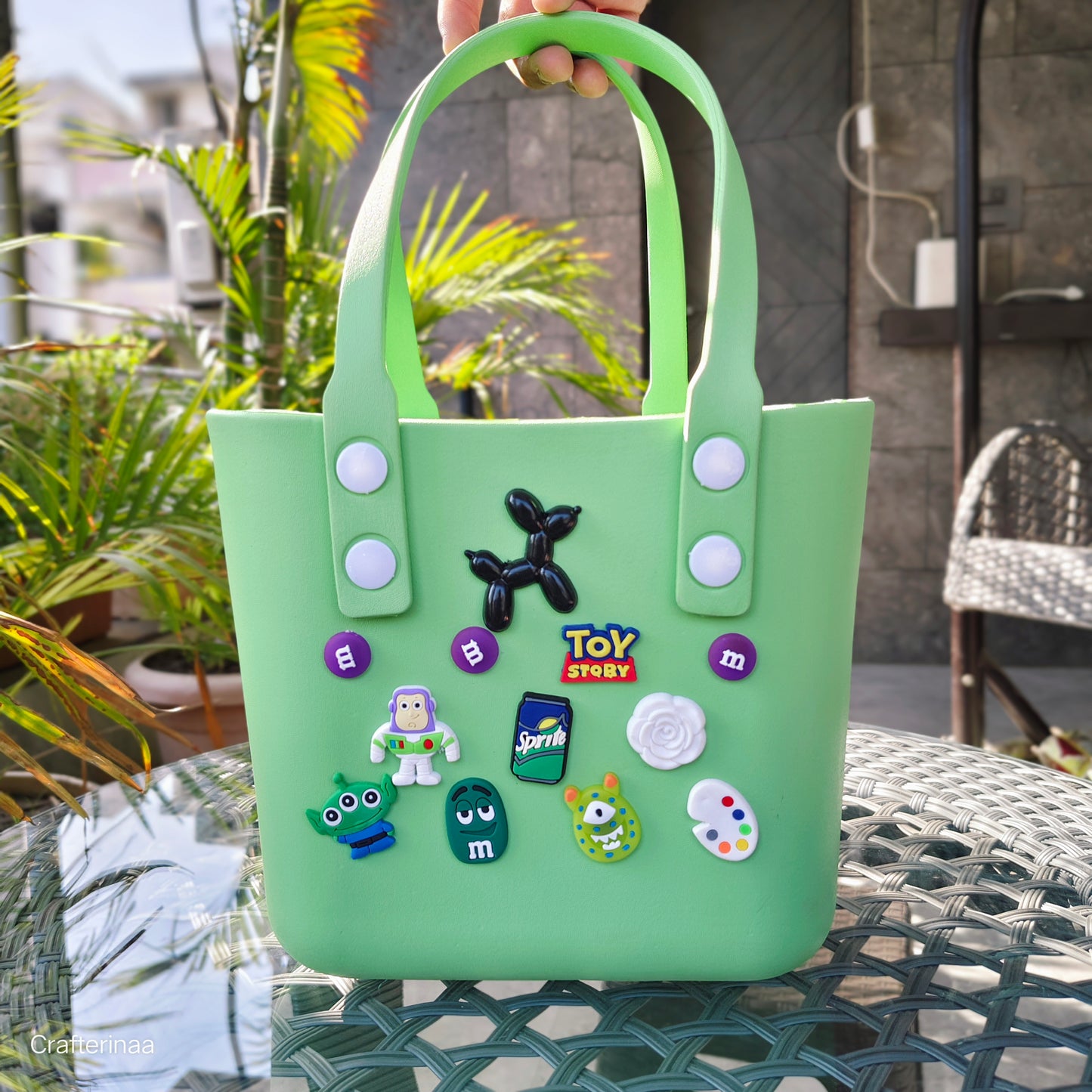 Silicon tote bag with charms |silicon Beach bag |Beach Hole Bag Portable Fashion Open Tote Bag for Shopping Boat