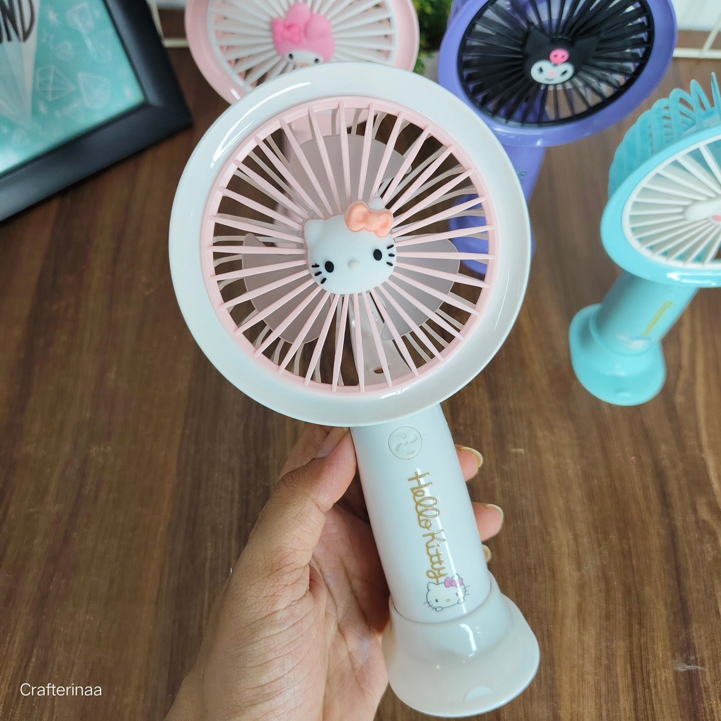 Kawaii Handfans| kawaii Character Handheld Mini Fan – Hello Kitty / My Melody / Kuromi / Cinnamoroll
