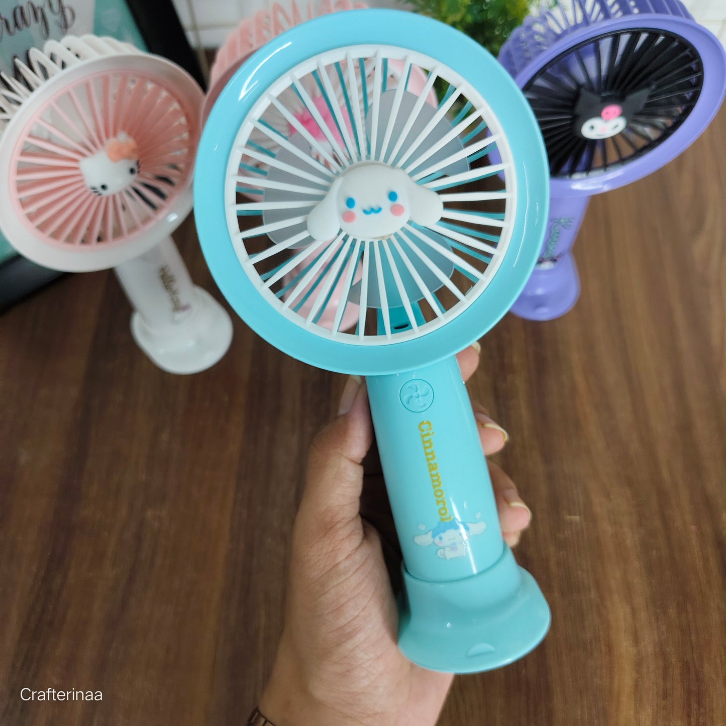 Kawaii Handfans| kawaii Character Handheld Mini Fan – Hello Kitty / My Melody / Kuromi / Cinnamoroll