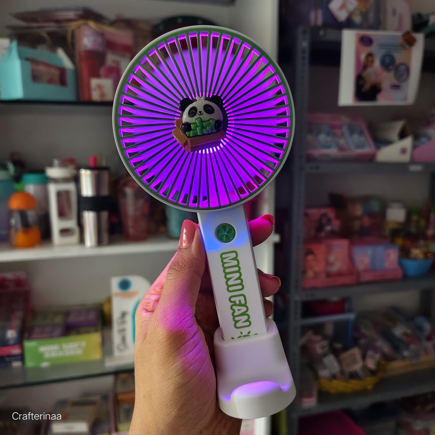 Panda 3 gear light fan| panda hand fan for traveling