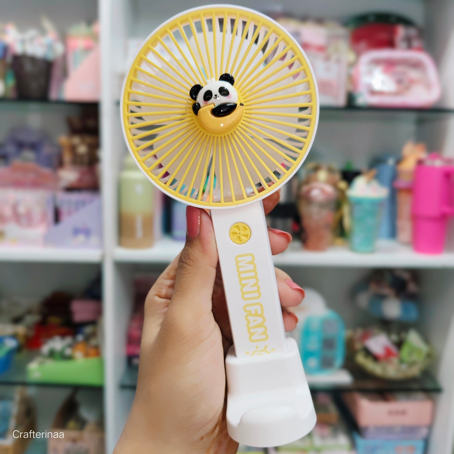 Panda 3 gear light fan| panda hand fan for traveling