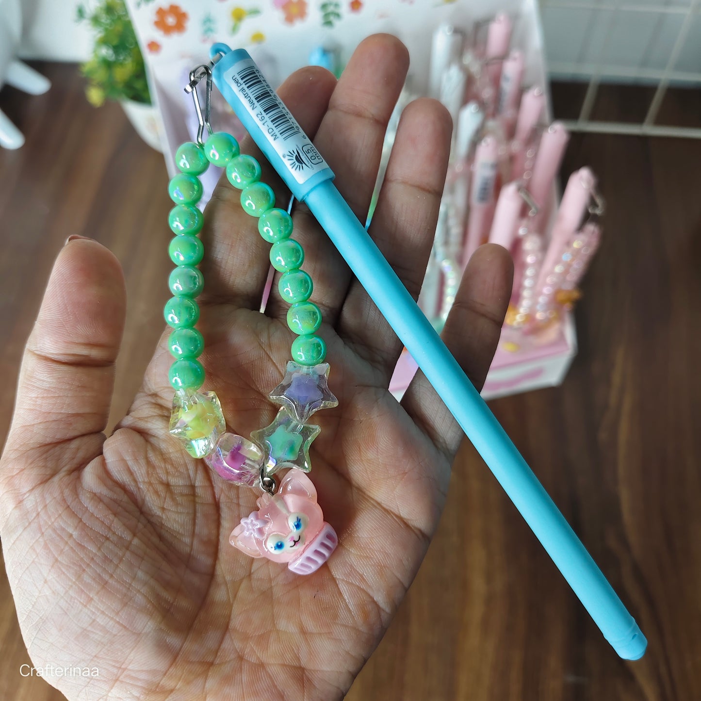 Kawaii Beaded Pen with Bracelet |Bracelet Pens with Cute Animal Charms