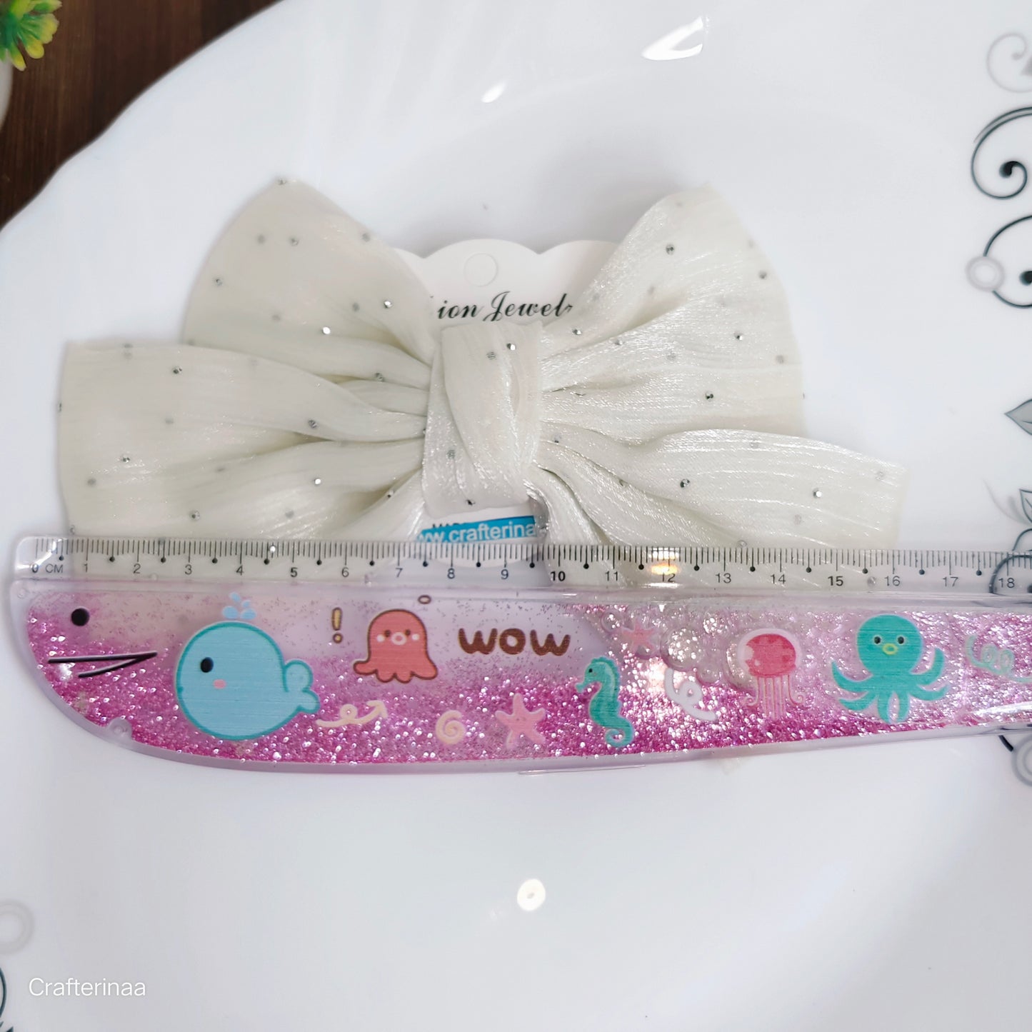 "Sparkle Bow Hair Clip Set – Sheer Fabric Hair Bows for Kids & Teens"