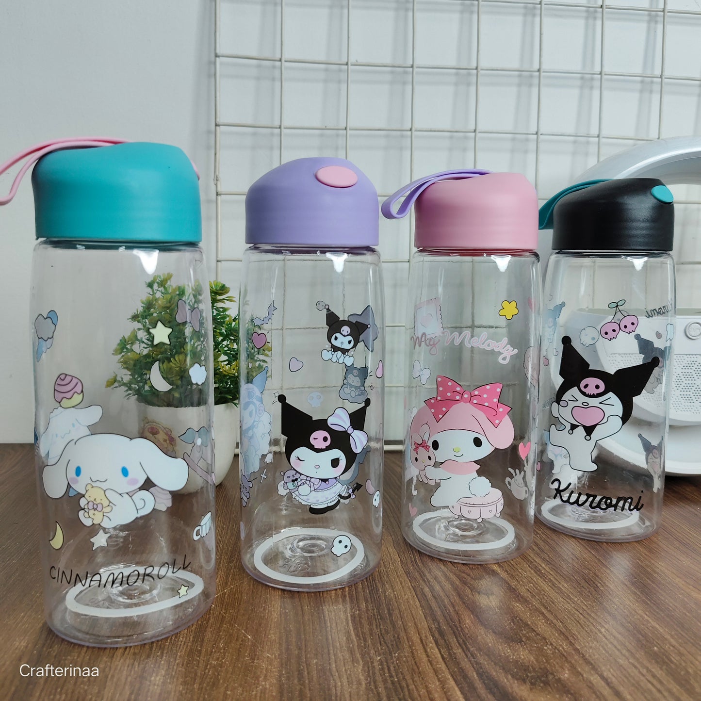 Stylish Kawaii Water Bottles – BPA-Free, Clear & Perfect for School or Office 500 ml