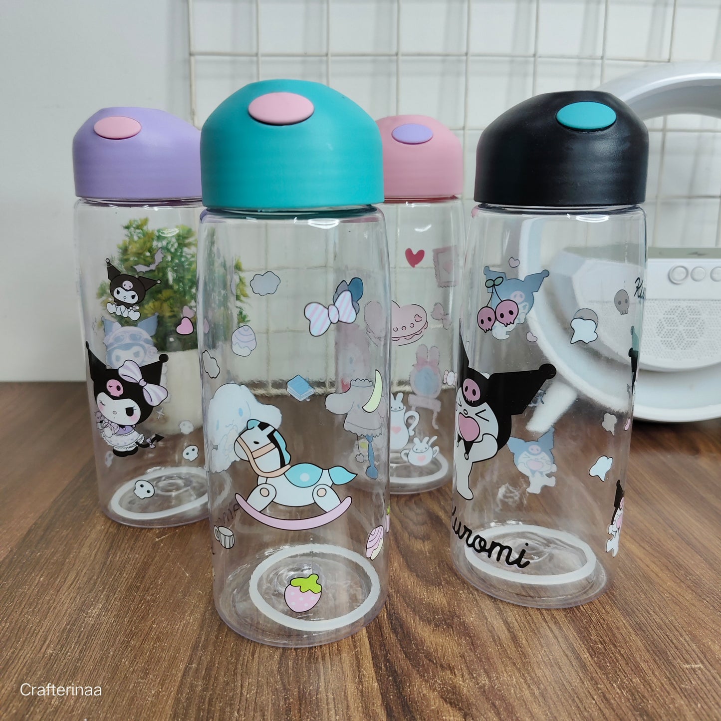 Stylish Kawaii Water Bottles – BPA-Free, Clear & Perfect for School or Office 500 ml