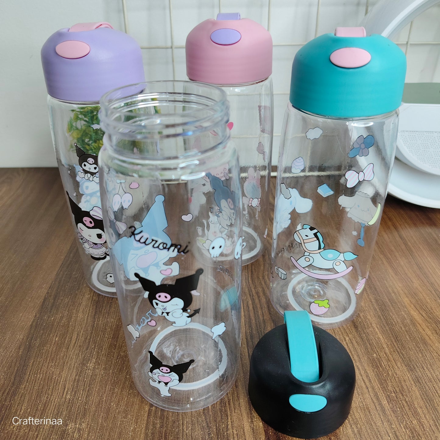 Stylish Kawaii Water Bottles – BPA-Free, Clear & Perfect for School or Office 500 ml