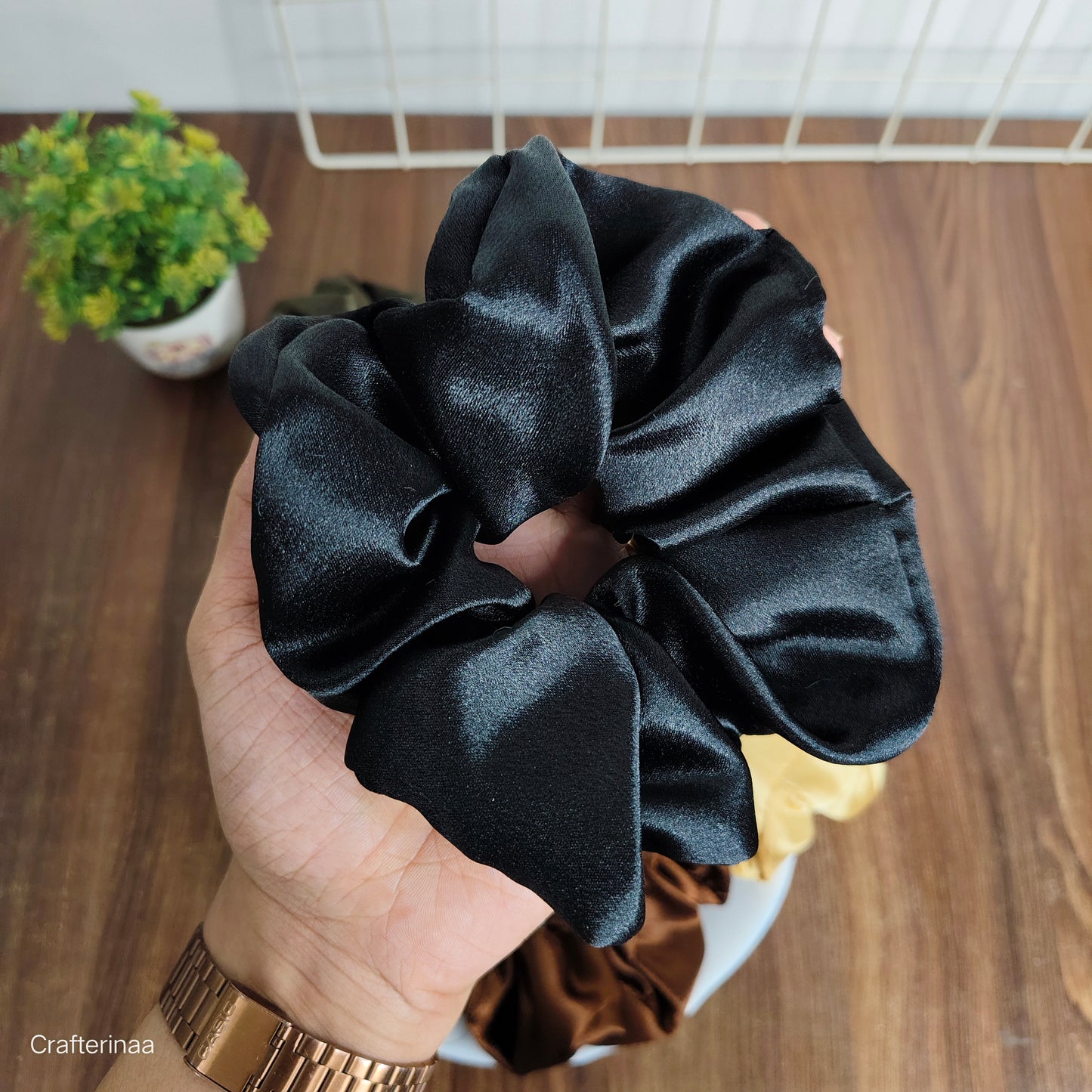 "Silky Satin Scrunchie XL size– Soft & Stylish Hair Accessory for Daily & Party Wear"