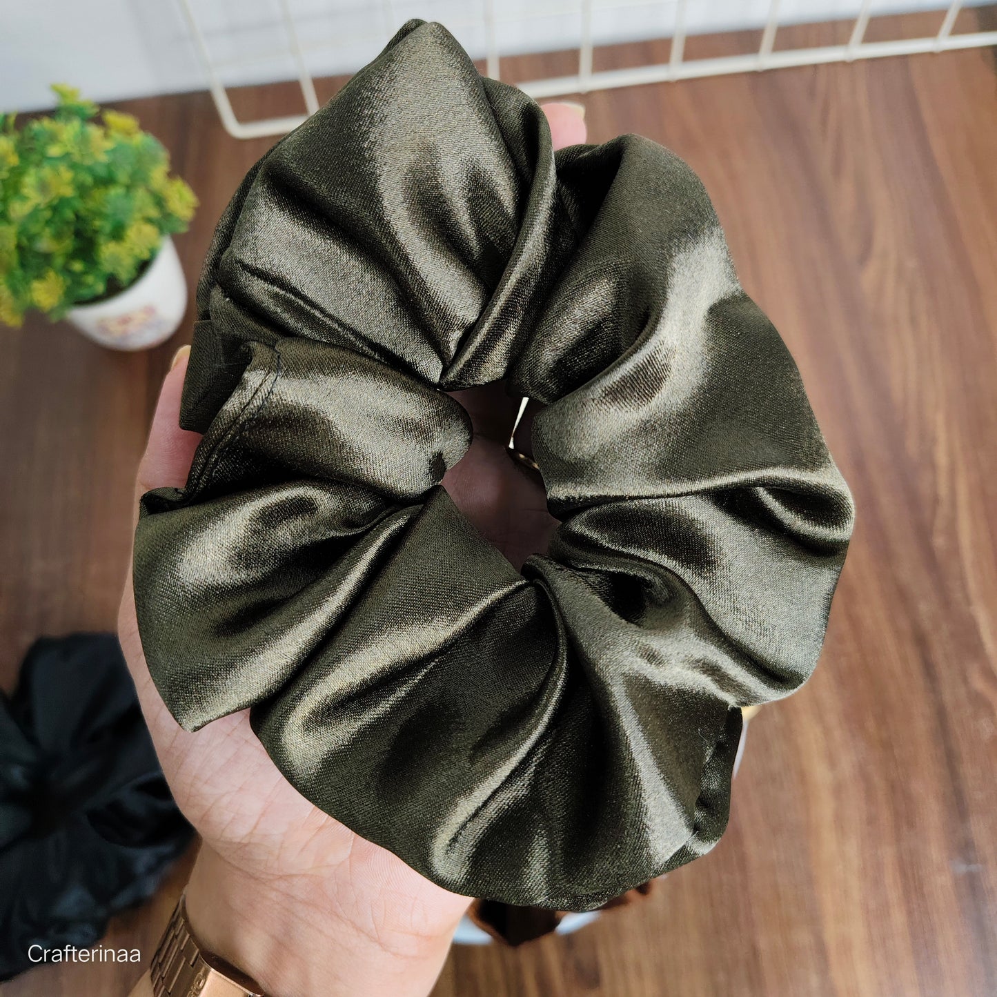 "Silky Satin Scrunchie XL size– Soft & Stylish Hair Accessory for Daily & Party Wear"
