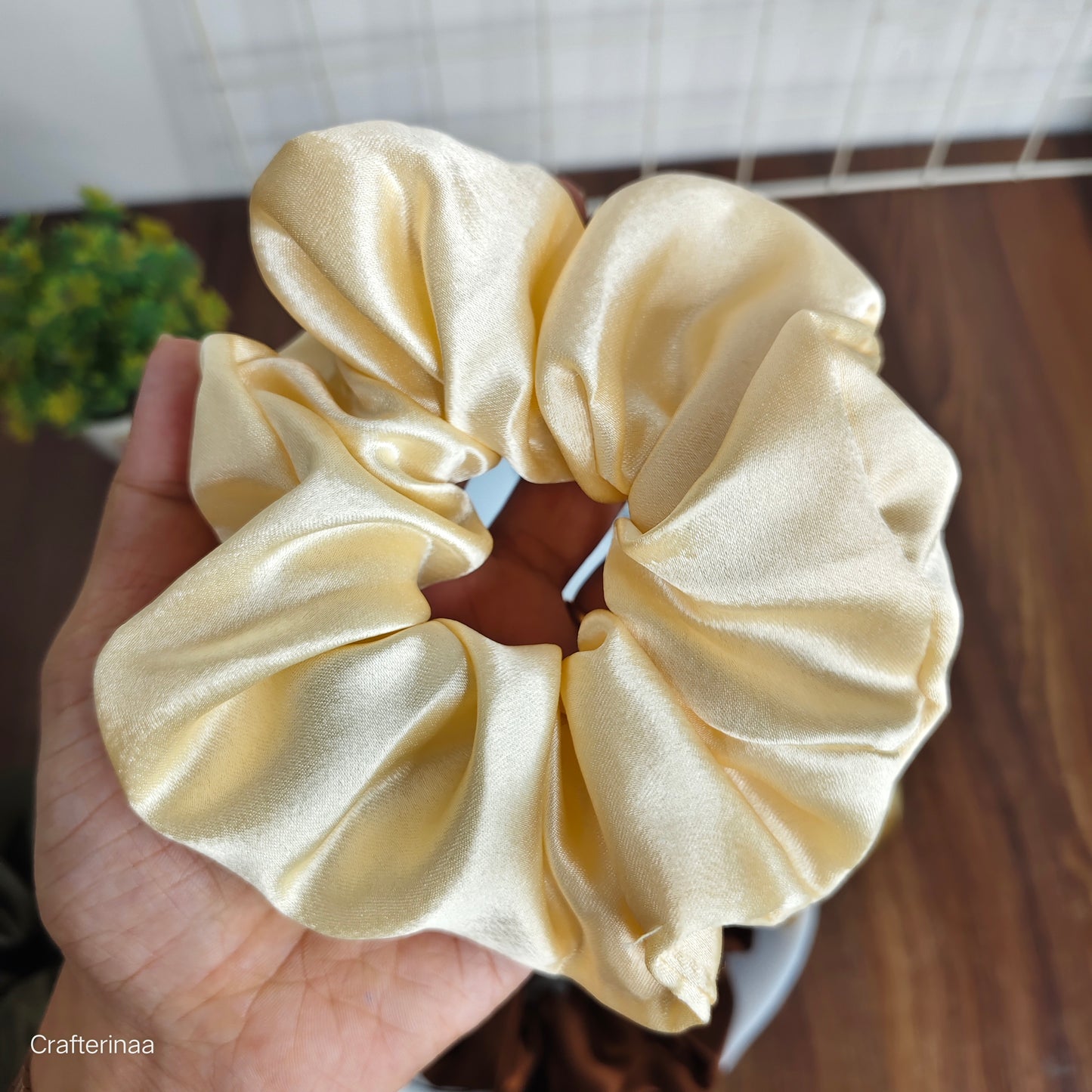 "Silky Satin Scrunchie XL size– Soft & Stylish Hair Accessory for Daily & Party Wear"