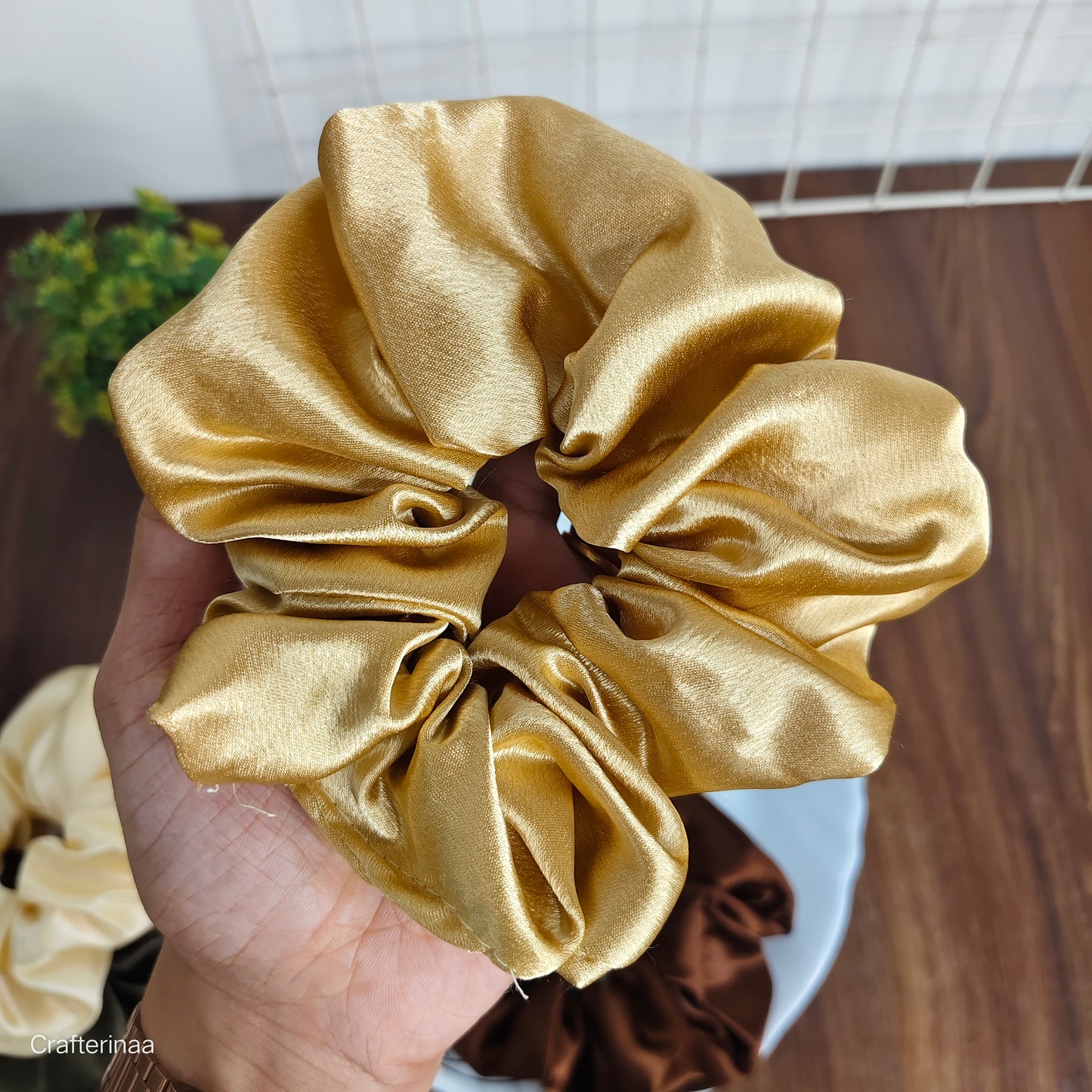 "Silky Satin Scrunchie XL size– Soft & Stylish Hair Accessory for Daily & Party Wear"
