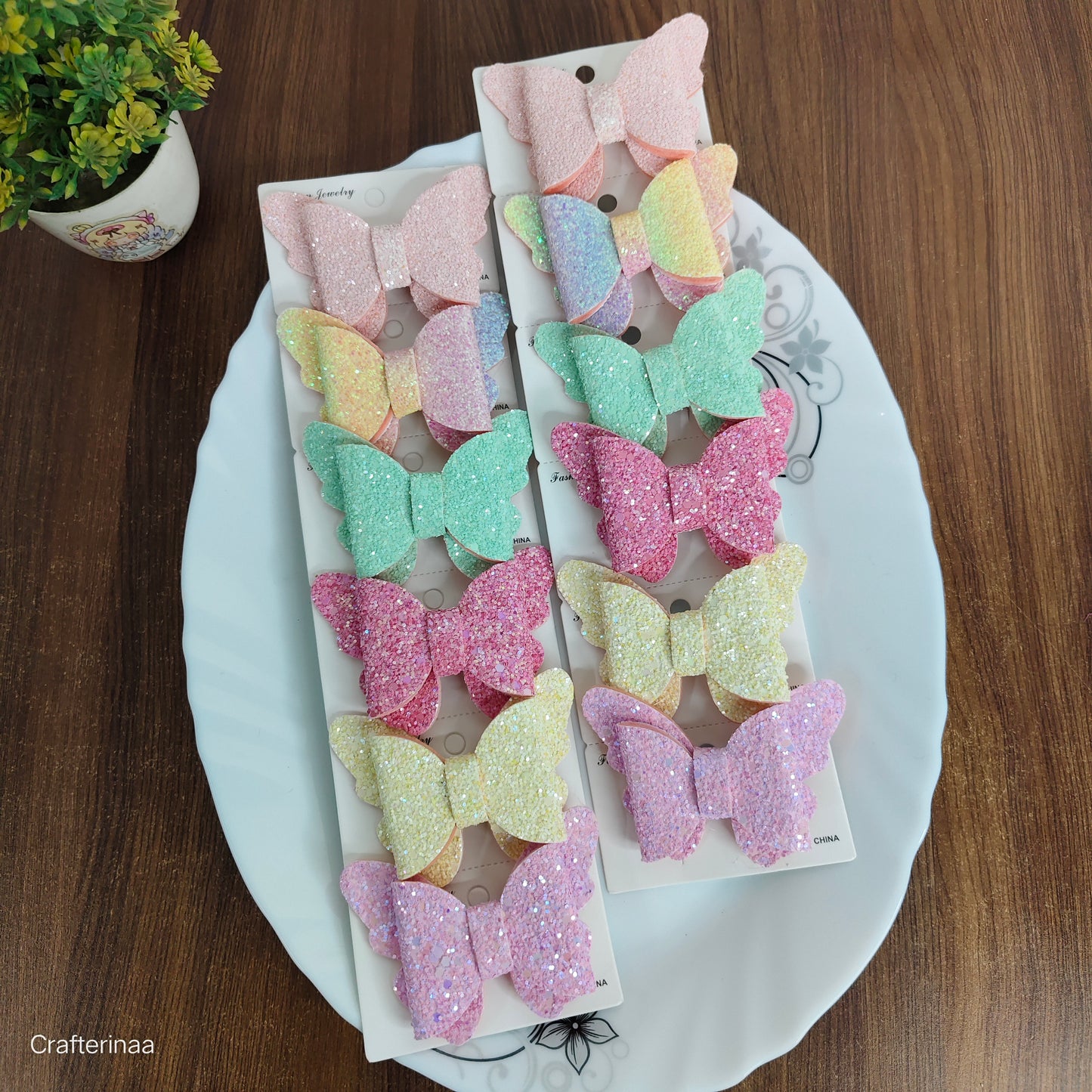 “Glitter Butterfly Hair Clips for Girls – Multicolor Sparkly Bow Barrettes | Cute Kids Hair Accessories”