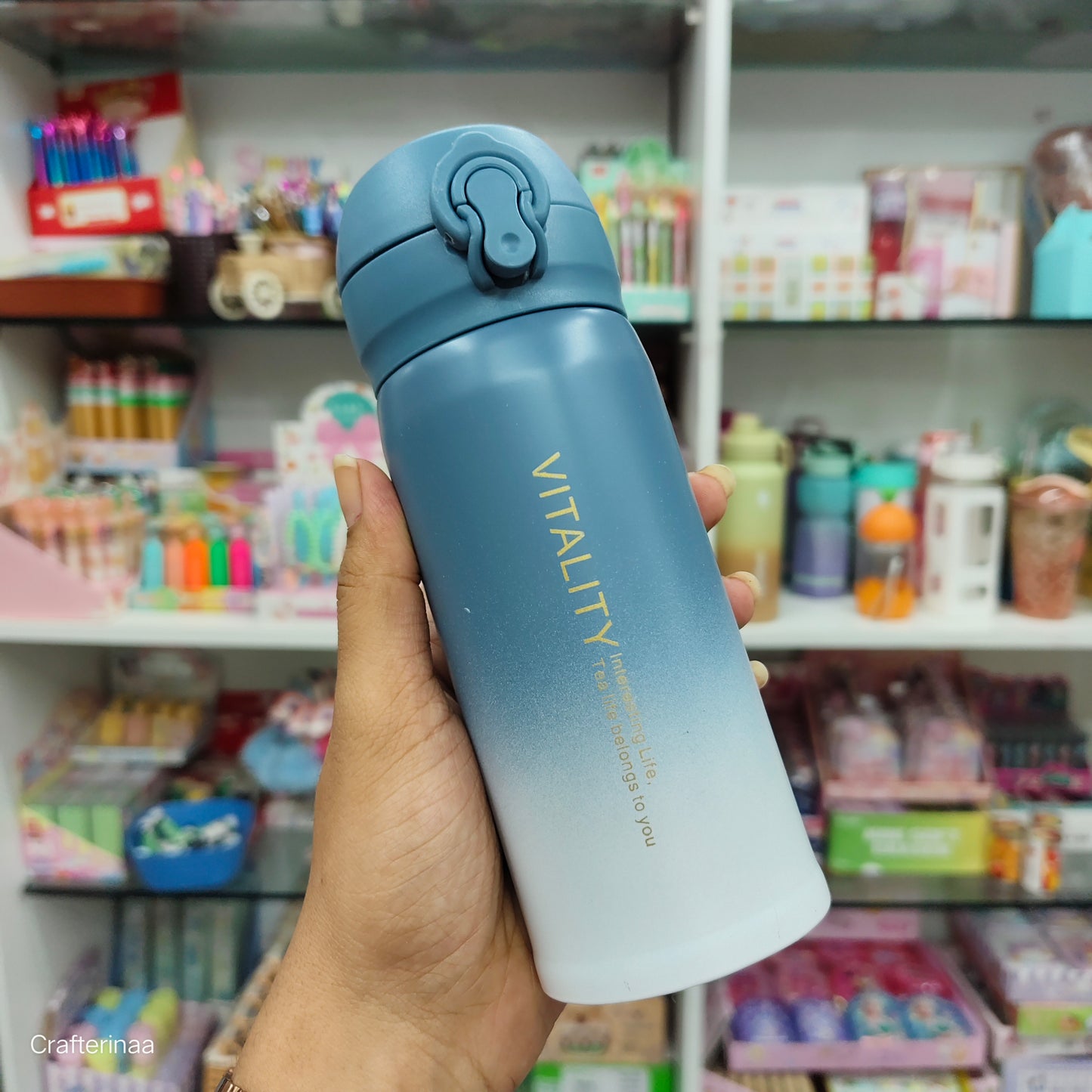 "Stainless Steel Gradient Sipper Bottle – Leakproof & Reusable Travel Flask"