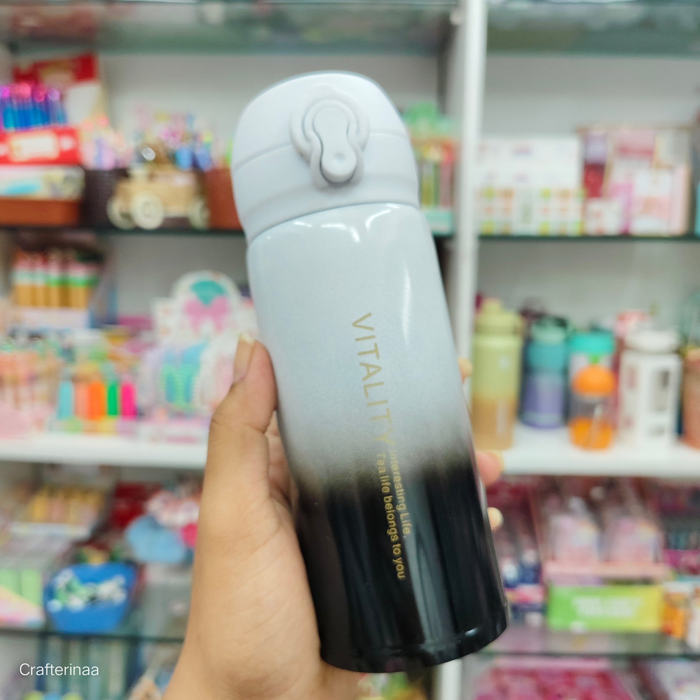 "Stainless Steel Gradient Sipper Bottle – Leakproof & Reusable Travel Flask"