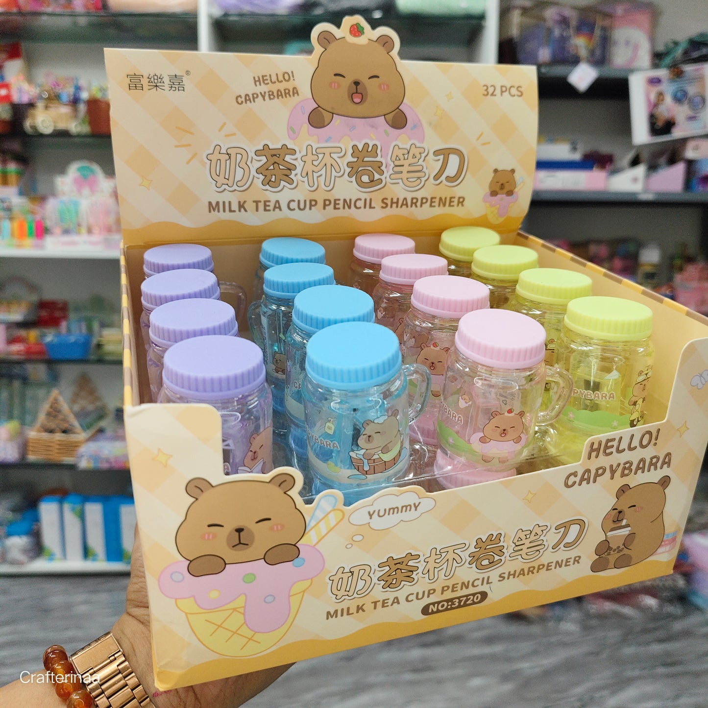 “Tiny Bear Jar Bottle – Cute Plastic Container with Lid & Handle for Kids Craft & Storage”