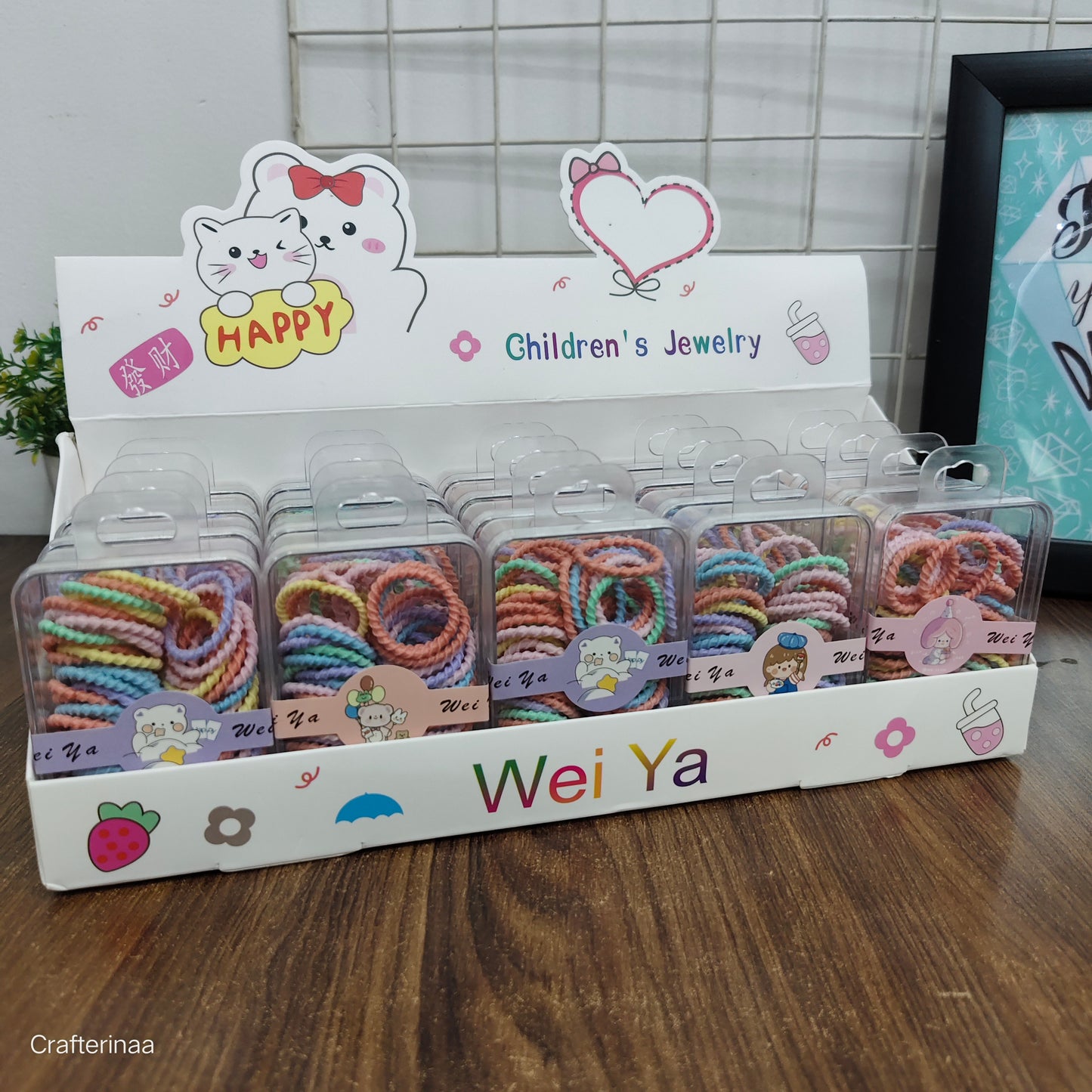 "Spiral Hair Rubber Bands – 1 Box of 30+ Colorful, Stretchable Hair Ties for Daily Use”