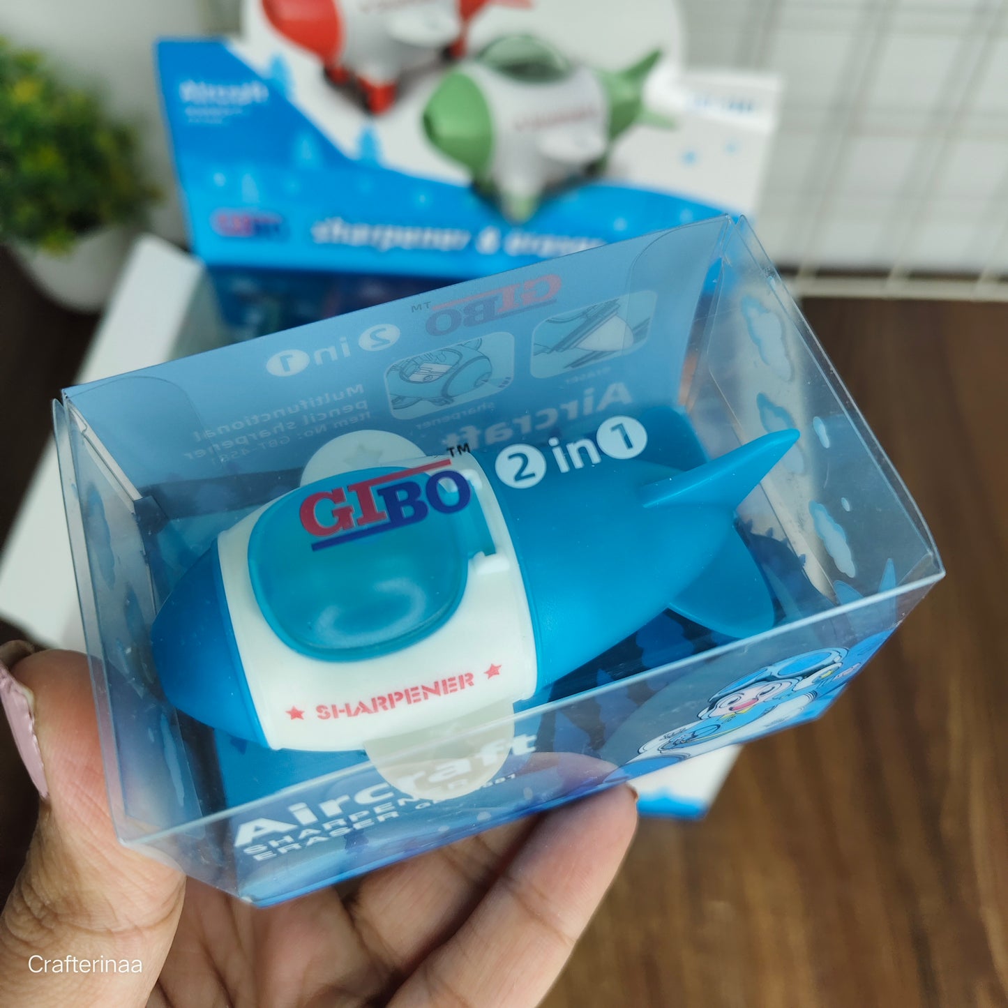 “2-in-1 Aircraft Sharpener and Eraser for Kids – Cute Plane Shaped Stationery Tool for School & Gifting”