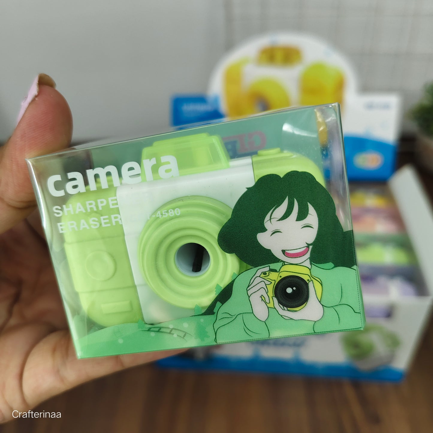 "Creative School Supplies – Camera Sharpener & Eraser Set"