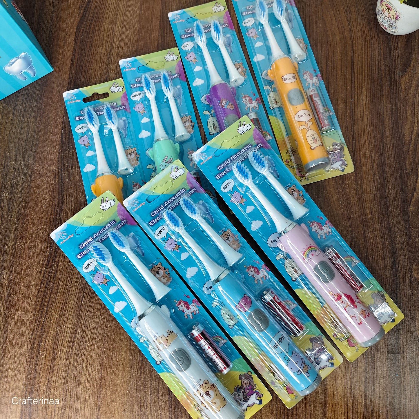 Kids Electric Toothbrush with Cartoon Design – Soft Bristles & Extra Head