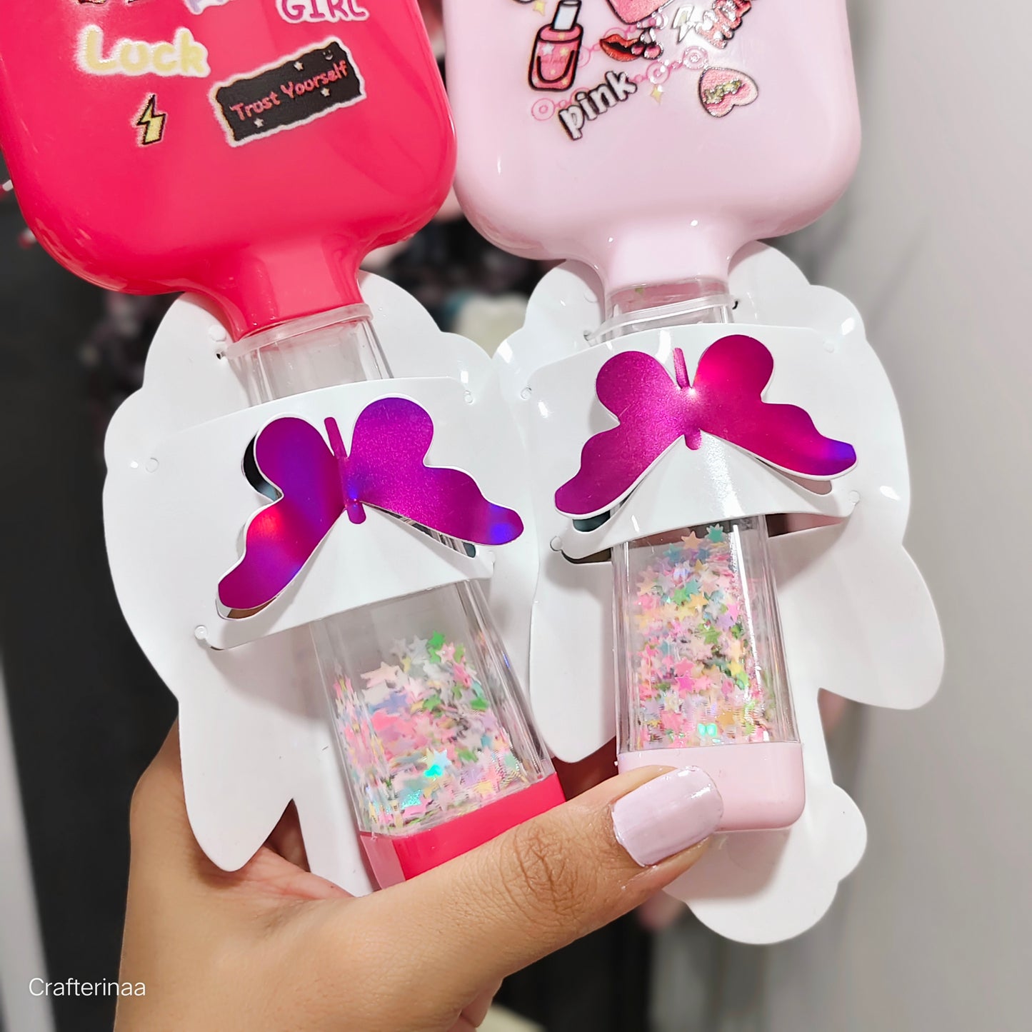 Hot Pink Hairbrush Babes| ultimate pink hair brush with doodle and glitter handle