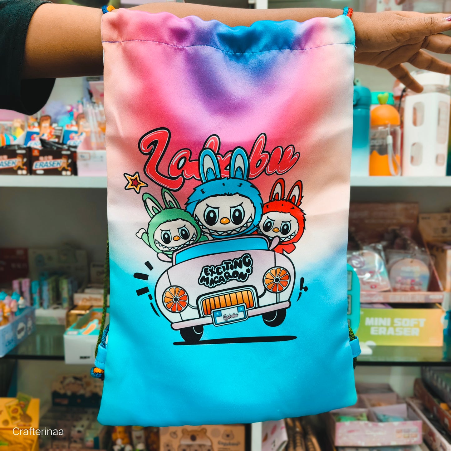 Labubu Love Drawstring Bag| Labubu Loot Bag
