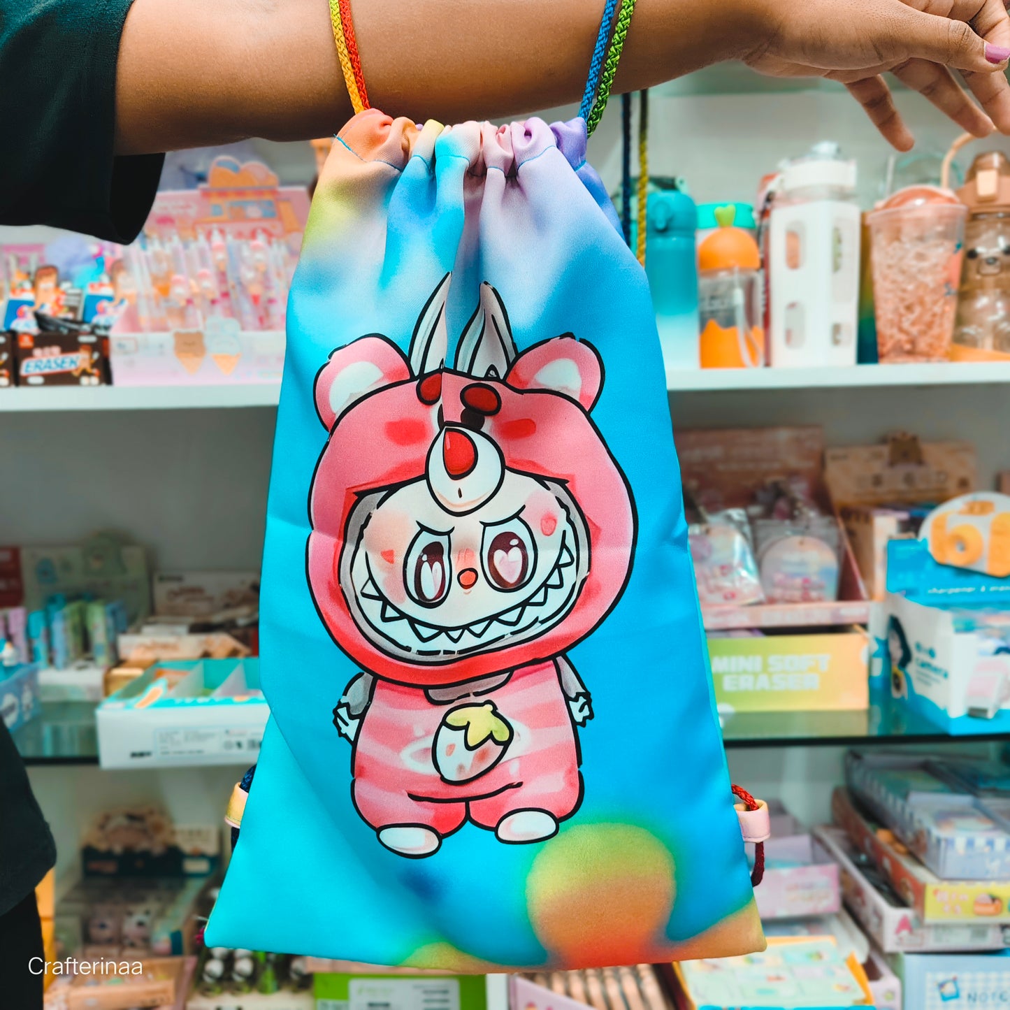 Labubu Love Drawstring Bag| Labubu Loot Bag