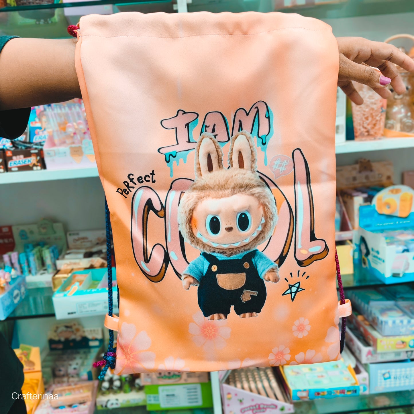Labubu Love Drawstring Bag| Labubu Loot Bag