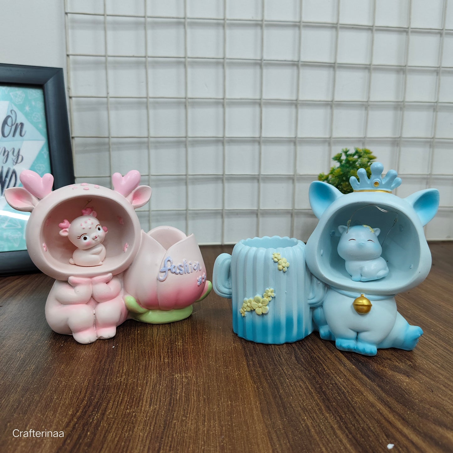 Cute LED desk lamp with pen stand| Premium Penholder with LED lamp