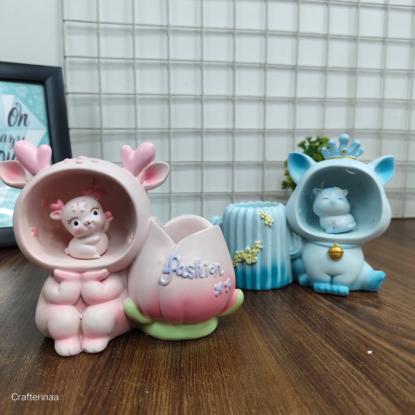 Cute LED desk lamp with pen stand| Premium Penholder with LED lamp