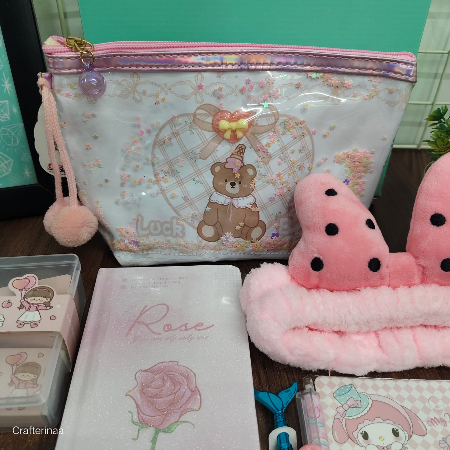 Aesthetic girl's favourite Hamper|cute accessories+Stationery