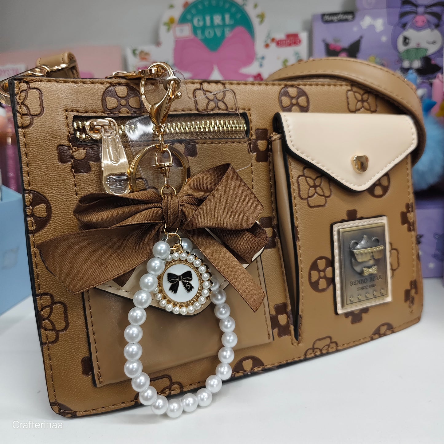 Pearl & Bow Charms for Bags and Phones – Feminine Accessories