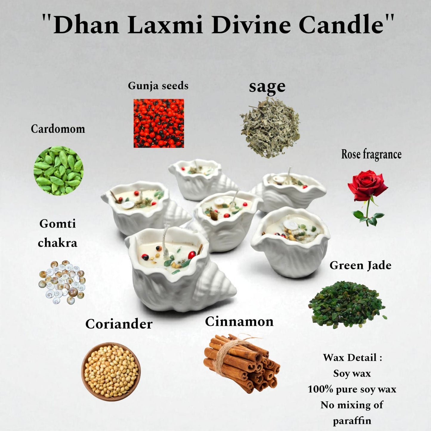 Handmade Healing Candle for Wealth, Positivity & Festive Gifting| Dhan Laxmi Divine Healing Candle – Prosperity & Abundance Jar with individual packaging