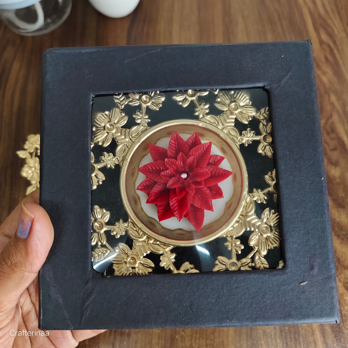 Rose candle urli|Pure soy wax scented candles| urlie candles for Home decor