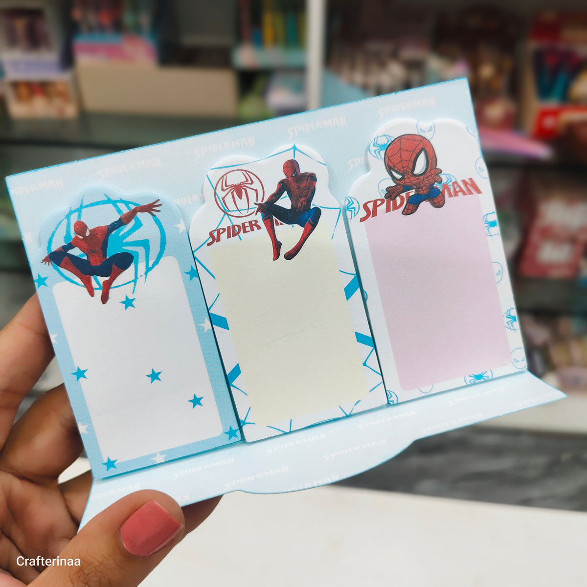 Spiderman Sticky Notes Set | Kids Character Memo Notes & Stationery