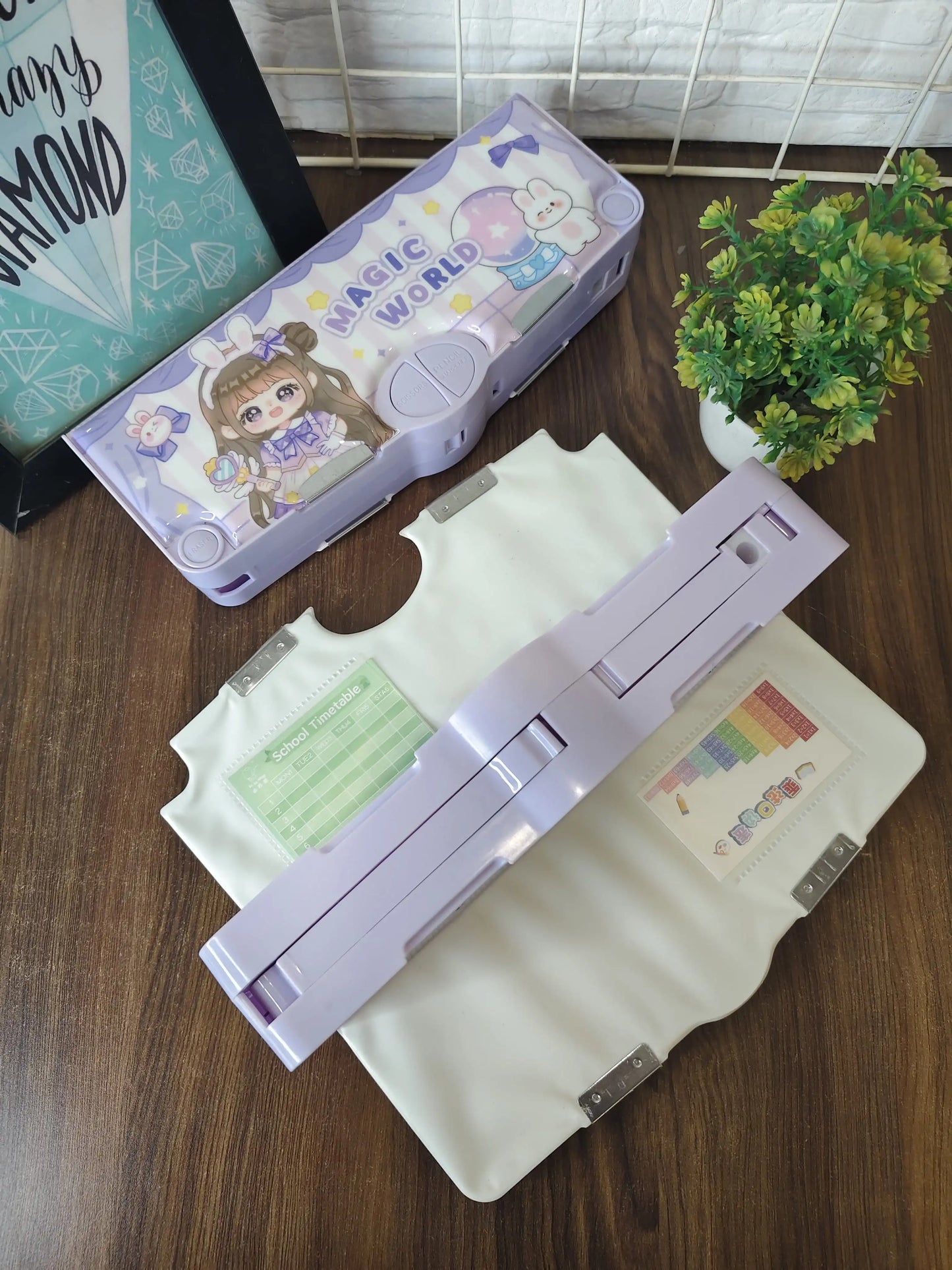 Kawaii multifunction compass box