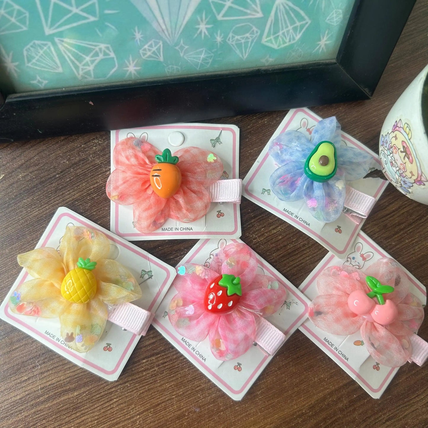 Kids flower clips