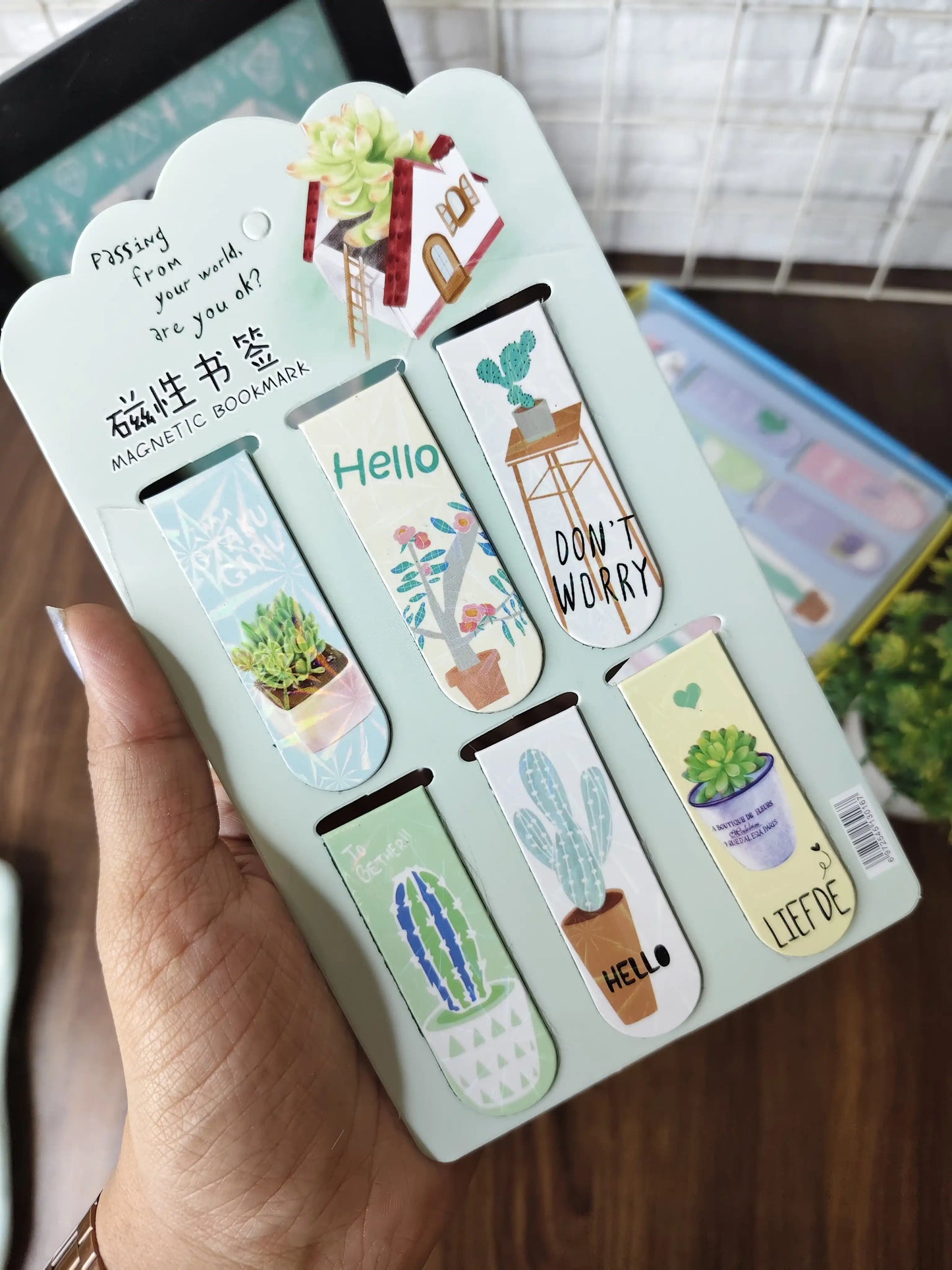 Magnetic bookmarks (set of 6 bookmarks )