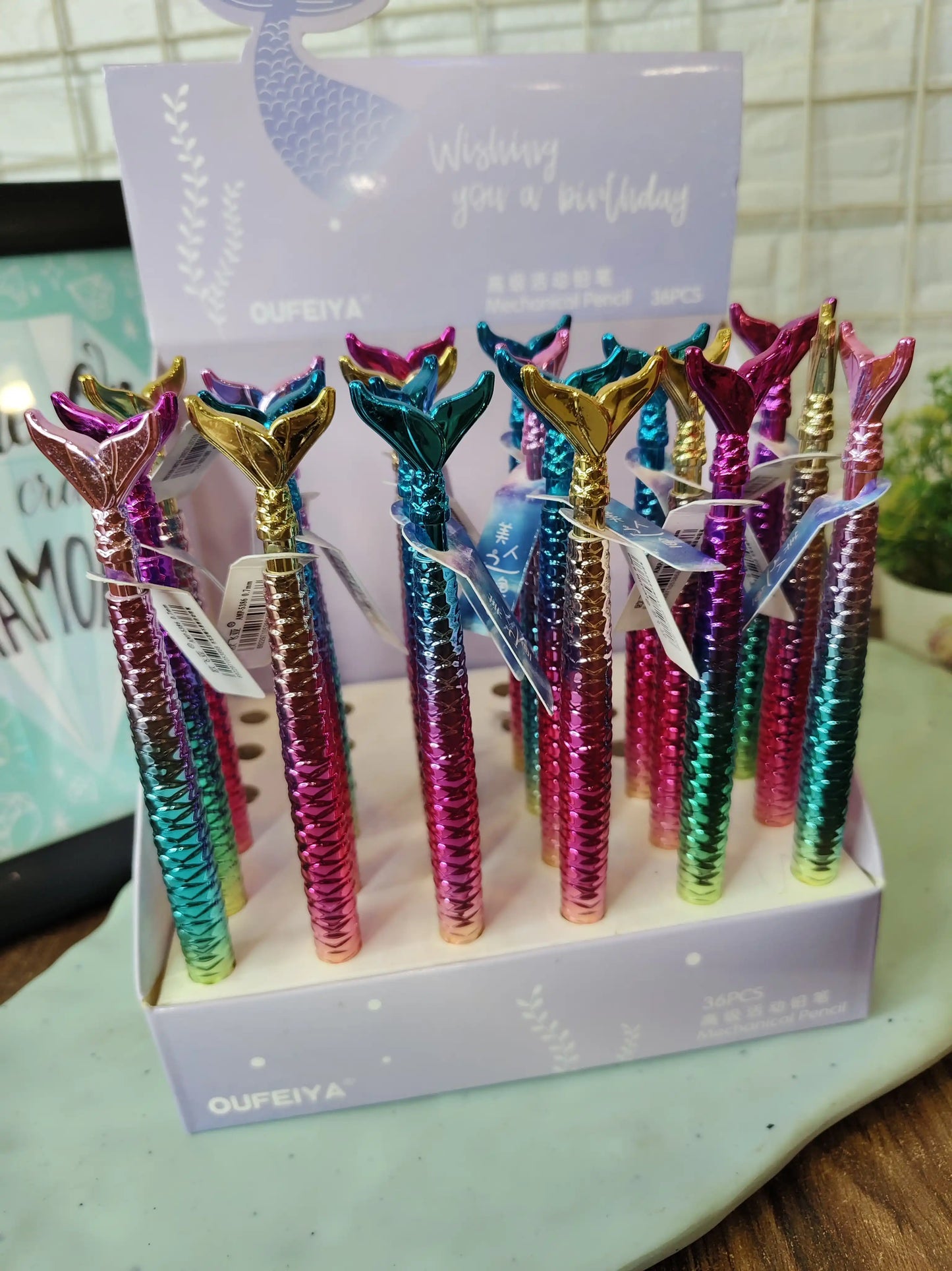 Mermaid holographic click pencil 0.7 mm