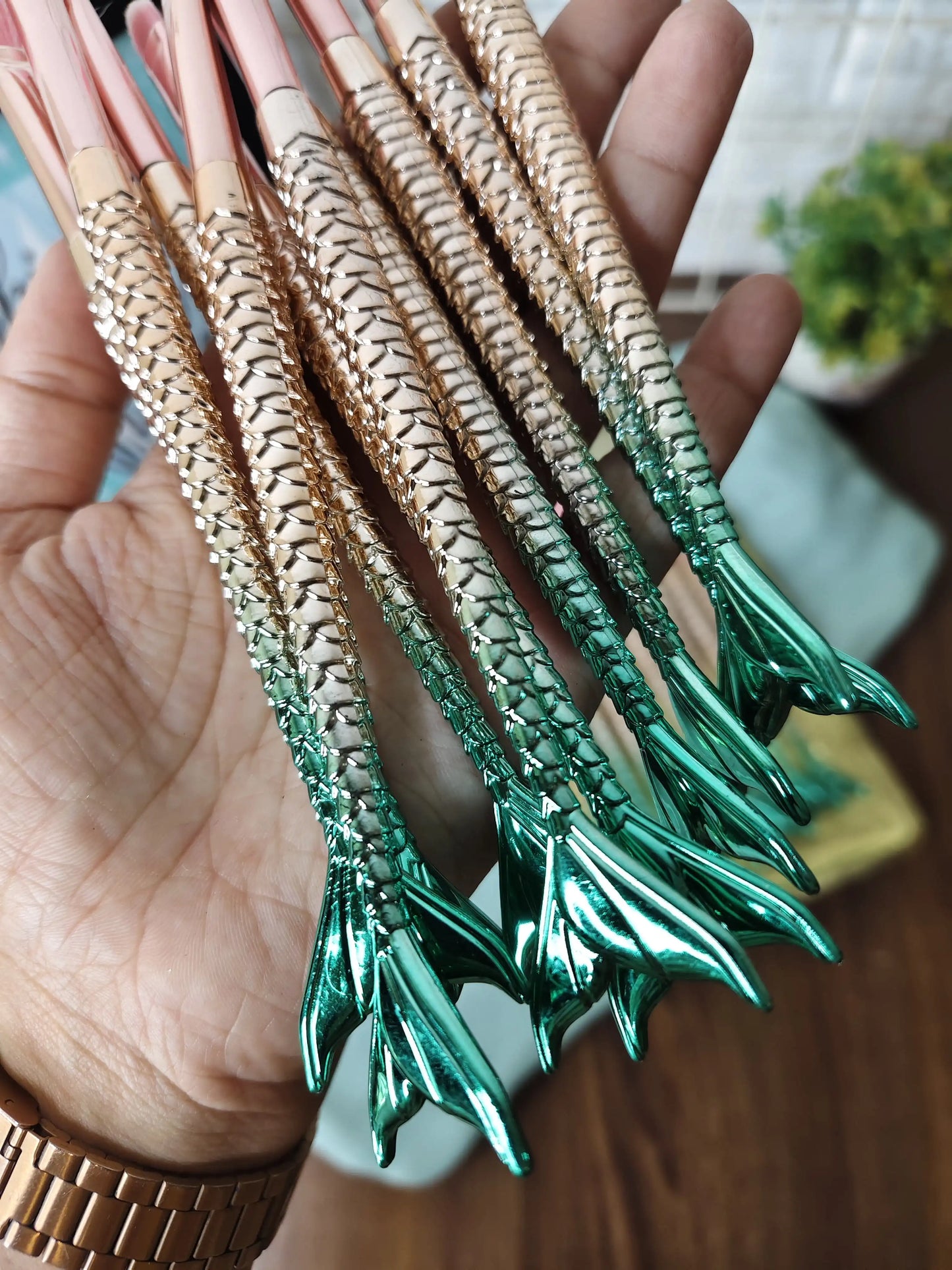 Mermaid make up brush set (10 brushes set)