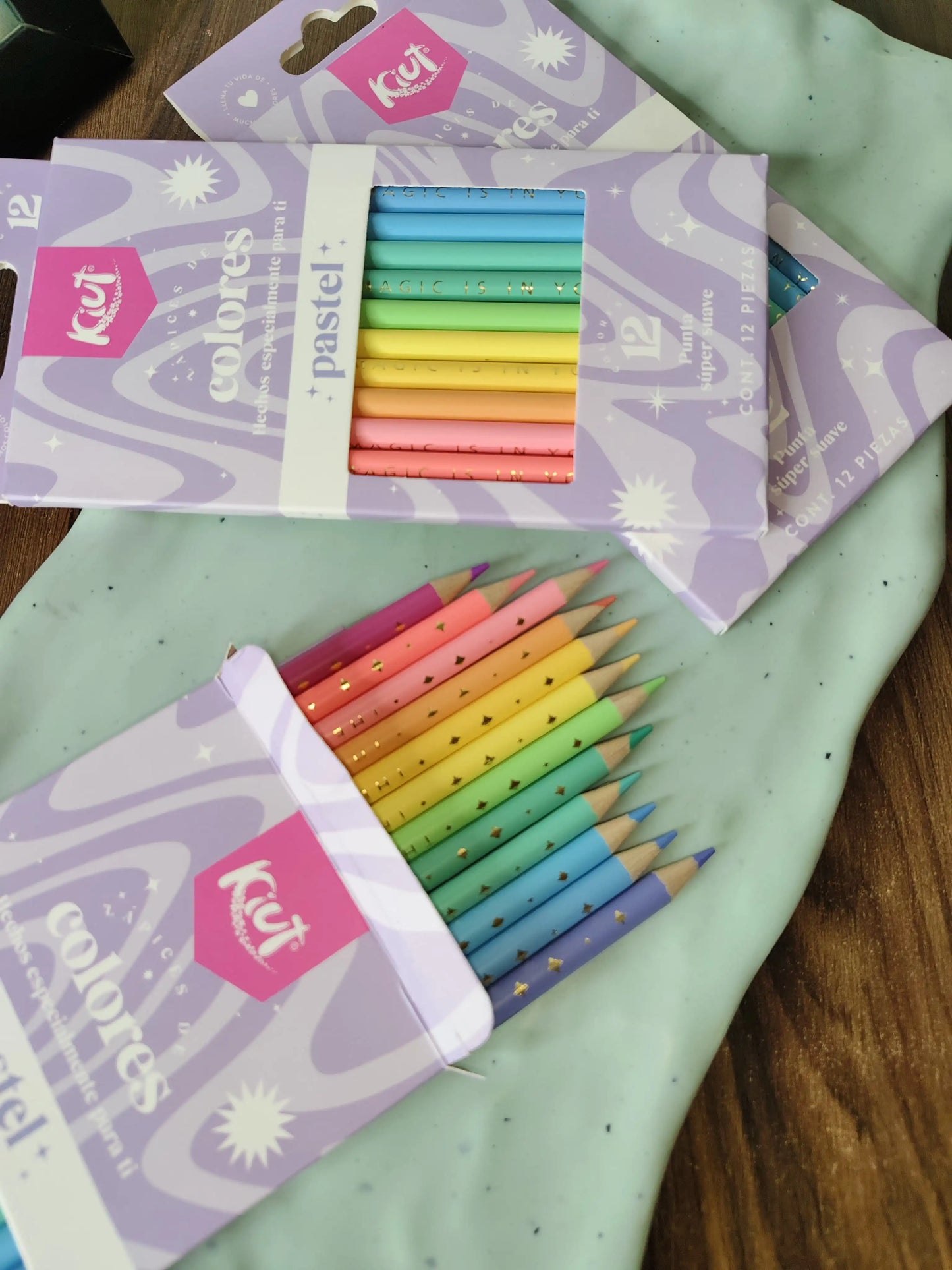 Pastel colour pencils