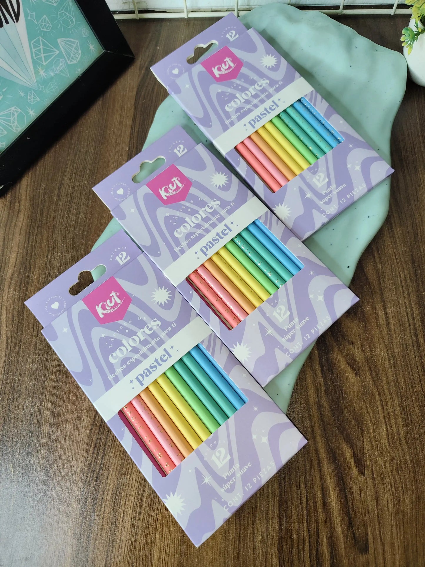Pastel colour pencils