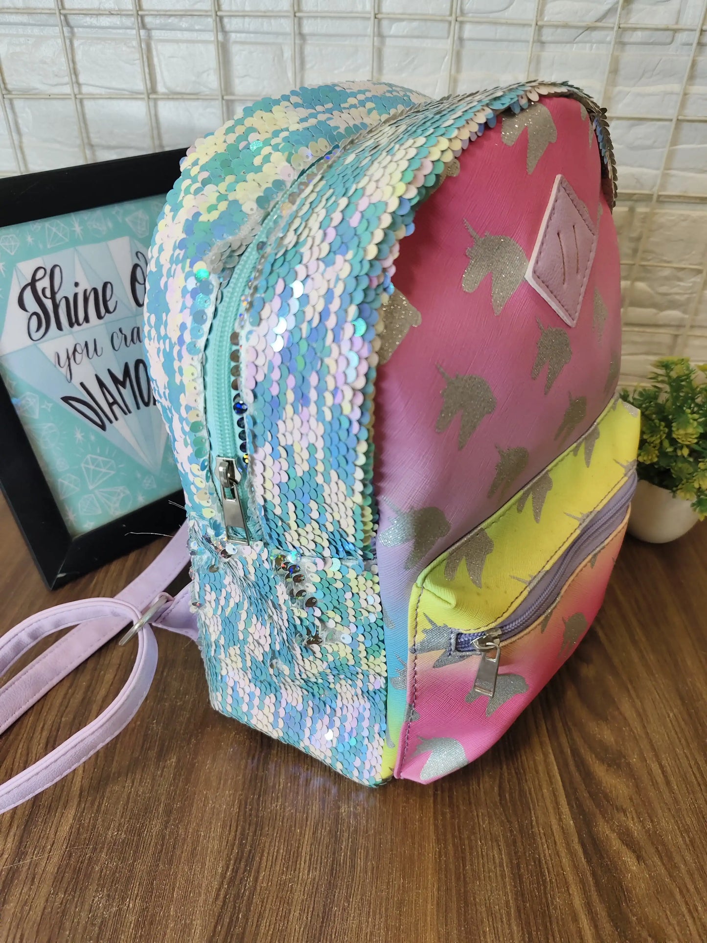 Premium sequence unicorn bag